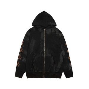 Tasarımcı Hoodie Balencigs Moda Hoodies Hoody Mens Sweaters Yüksek Kalite B Familys Çamur Boyalı Eski Metal Sanskritçe Paris Polar Po Pleece Coat OL XHVI