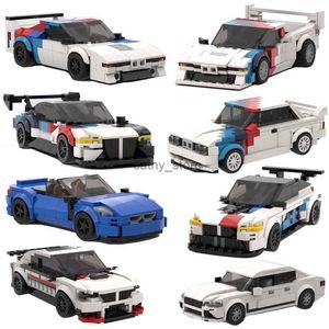 Blocks MOC Technical Car Speed ​​Champions M1 Procar M4 GT3 M3 E30 M760 Supercar Creative Expert Building Blcoks Toys for Children Giftl240118