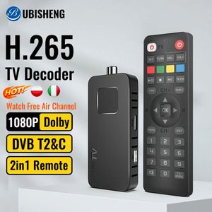 Ubisheng DVB-T2 dvb c h.265 sintonizador de tv 1080p hd receptor digital terrestre u8mini decodificador de tv itália polónia dvb t2 caixa de tv