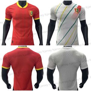 24 25 Guinea Nazionale Giocatore Maglia da calcio Guins Camano Kante Traore Bianco Rosso 2024 2025 Maglia da calcio Uniformi Guinee maillot de foot kit camiseta futbol fan