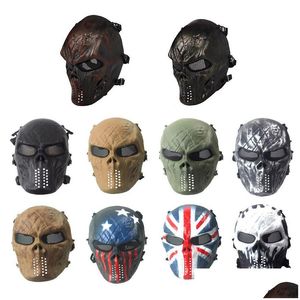 Yarım Yüz Maskesi Taktik Airsoft Cosplay Skl Maske Ekipmanı Açık Aışımlı Atış Spor Koruma Gear FL YÜZÜ NO03-101 DRAP TESLİM TAC DHRAX