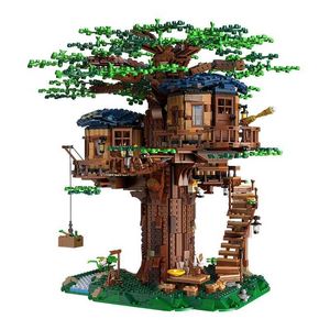 Blocos 3036 PCS Tree House Duas Cores Folhas Compatível 21318 6007 Blocos de Construção Tijolos Presente de Brinquedo de Aniversário de Natal em STOCKL240118