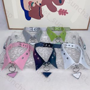 Stylish Leather Pet Collar Adjustable Dogs Street Style Bow Collar Fashion Out Dog Collar Hairless Cat Schnauzer Corgi