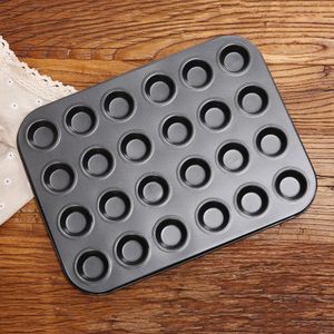 24pcs Cups Muffin Cake Mould Pan Bakeware DIY Baking Tools Nonstick Metal Cupcake Mold Egg Tart Dish 240117