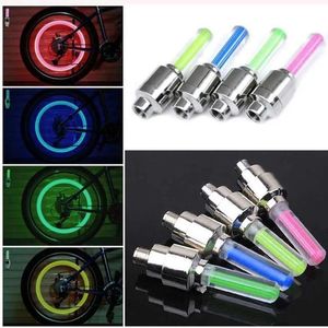 ライトワサフィア100pcs/lotネオンバイクライトミニLED自転車ライトサイクリングMTBタイヤホイールノズルバルブコアグロースティックランプ卸売