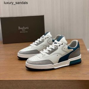 Berluti Sneakers Mens Shoes BERLUT BRU 2024 NYA MENS TIOMSE LOW CUSE SPLICED SPORTS OCH ASSAMIL HIGH SLID MODE TRENDY FÖR MEN RJ T6E8