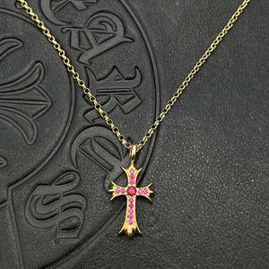 2024 Designer Brand Cross Ch Necklace for Women Luxury Chromes 22k Gold Diamond Classic Sweater Chain Heart Men Jewelry Fashion Pendant Neckchain G87k