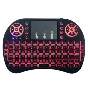 I8 keyboard 2.4G flying mouse mini wireless keyboard wholesale dry battery lithium three color backlight running lamp