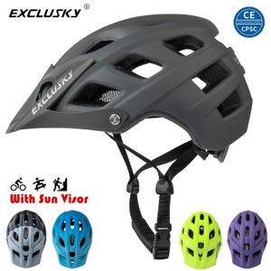 Helmets Exclusky Adult Mountain Bike Helmet OffRoad Safety MTB Helmets Bicycle Cycle Equipment Downhill Helmets Size 5561 cm