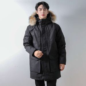 Холодная зима Siyu 2023, новинка 90, бархатное пуховое пальто с большим меховым воротником, рабочая одежда с шапкой, утепленное пальто больших размеров