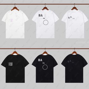 Мужская дизайнерская футболка Модный бренд Летние хлопковые белые футболки для мужчин Классическая повседневная футболка с круглым вырезом и коротким рукавом Свободная футболка с рисунком