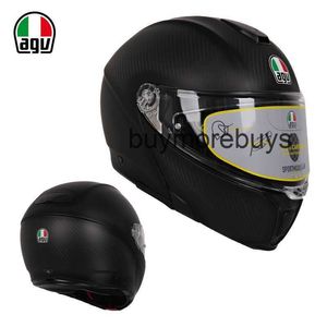 Capacete de motocicleta Agv aberto para rosto inteiro Capacete leve de fibra de carbono para homens e mulheres que montam capacete de motocicleta antiembaçante para todas as estações Universal JPGZ