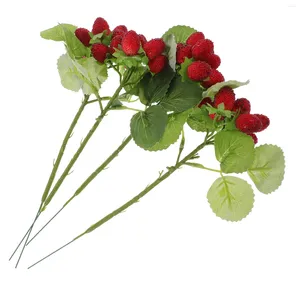 Party Decoration Strawberry Tree Vase Simulated Bayberry Strawberries Table Waxberries Decor