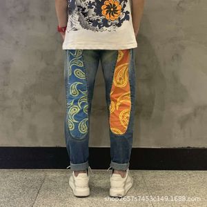 لونغتنج فوشن جينز العلامة التجارية العصرية المخصصة لبرنامج الربط الكوري الأزرق الأزرق النحيف النحيف
