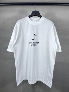 Luxusmarke Bale Music Logo bedruckte übergroße NC-Print-T-Shirts, locker sitzende Unisex-T-Shirts