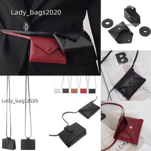 The Row Mini-Kartenhalter-Brieftasche, Hüfttasche, echtes Leder, Kreditmünze, Klappe, Geldbörse, Beutel, Umschlag, Luxus-Damen-Designer-Gürteltasche, Umhängetasche, Schultergurt, Gürteltasche