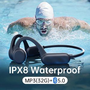 Kopfhörer für Xiaomi Sony, kabelloser Kopfhörer, Knochenleitung, Bluetooth, Schwimmen, IPX8, wasserdichter Kopfhörer mit 32 GB RAM, MP3-Musikmikrofon