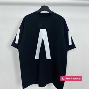 Designer camisetas masculinas versão correta de alta qualidade B Home 2024 início do outono novo estilo une as mãos com arco para criar OS solto camisetas de manga curta SOAX