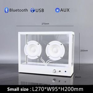 Alto-falantes simples acrílico transparente bluetooth alto-falante sem fio subwoofer centro de música casa sala de estar mesa criativa decoração de áudio