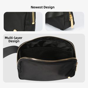 Pinkmoli Everywhere Bolsa de cinto dourada com zíper à prova d'água Bolsa de cinto Everywhere Fanny Pack Bolsa Risewei Bolsa crossbody para mulheres e homens com alça ajustável