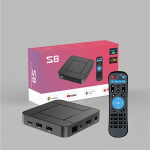 Nyaste S8 4K Android 11 OS AMLOGIC S905W2 Quad Core TV Box 2G RAM 8GB 16GB ROM 2.4G 5GHz Dual WiFi BT