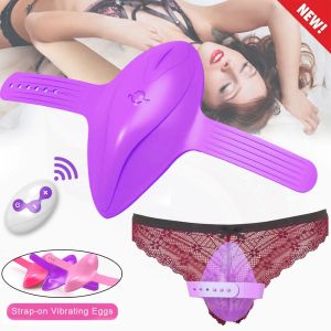 Vibratoren 10 Geschwindigkeiten Höschen für Frauen und Dildo Klitoris stimulieren Fernbedienung weibliche Masturbatoren Shop 221116 ZZ