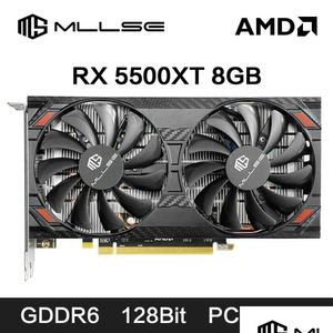 Graphics Cards Mllse Rx 5500Xt 8Gb Card Gddr6 128Bit Pci Express 40X8 8Pin Radeon Gpu Gaming Video Placa De 240113 Drop Delivery Compu Dhx0H