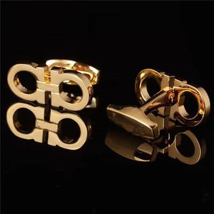 Luxury Designer Brand Cuff link High Quality Fashion Jewelry Men Classic Letter Cuff links Shirt Accessories Wedding Exquisite Gifts Cufflinks T02