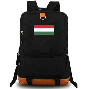 Macaristan Sırt Çantası Hun Ülke Bayrağı Gündap Magyarszag Okul Çantası Ulusal Banner Baskı Rucksack Leisure Schoolbag Dizüstü Day Pack