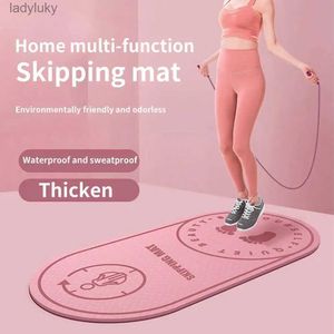 Yogamattor Jump Rope Mat Training Cyning Mute Yoga Mat Waterproof Hopping Mat No Lukt TPE JUMP ROPE ÖVNING CUMNING MUTE YOGA MATL240118