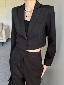 Designer de alta qualidade luxo lapela terno jaqueta moda manga longa superior + calças retas carta completa bordado logotipo impresso terno jaqueta