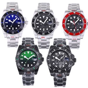 15 colors men's mechanical watch 8215 automatic winding movement carbon fiber ring gradient dial 904L fine steel strap