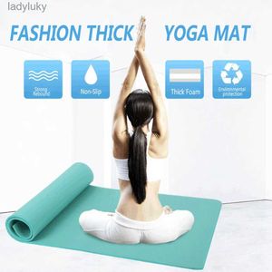 Yogamattor 1830*600*15mm NBR Yoga Mat med positionslinje non slip mattor matta fitness gymnastik mattor pilates gym bälte träning sport padsl240118