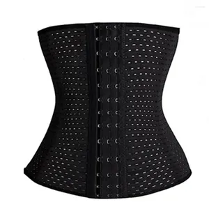 Cintura addominale modellante per il corpo con corsetto traspirante cavo Steel Bones da donna BK/L