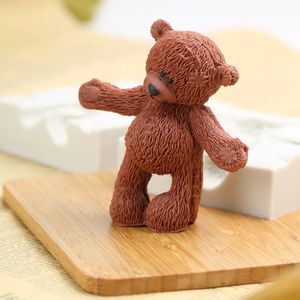 Large Bear Mould Birthday Silicone Mold Fondant Cake Decorating Tool Gumpaste Sugarcraft Chocolate Forms Bakeware 240117