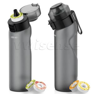 Air Flavored 650mL Water Bottle With Straw Flavor Pods 0 sugar Flip Lid Carry Strap Gym Fitness Tritan BPA Free 240118