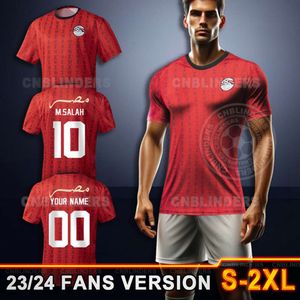 Mohamed M.Salah Nations Africa Cup 2024 Kits Egypt Culture Soccer Jersey Home Red Youth Kids Club Football Shirt Uniforms