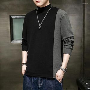 Męskie bluzy stylowe swobodne bluzy koreańskie Y2K ubranie Hip Hop Boys Fashion Top Tees Homme Pullovers Dolne koszule