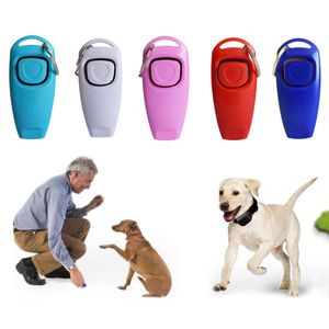 Pet Cat Dog Training Clicker Plastic New Dog Click Trainer Portable Auxiliary Adjustable Wristband Sound Key Chain Dog Supplies HOTsell