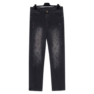 Mäns jeans designer europeisk höst och vinter ny produkt av hög slutkvalitet Big Cow Slim Fit Small Feet Long Pants Trendy Youth Spring T1