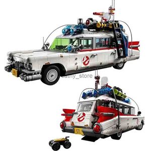 Blocos compatíveis com 10274 tijolos Ghostbusters ECTO-1 Bloco de construção de veículo criativo modelo de carro de brinquedo para adultos presente de aniversário infantilL240118