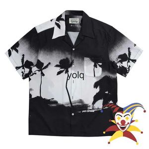 Herren Freizeithemden Dark Coconut Tree WACKO MARIA Hawaii Strandhemden für Männer Frauen Shirtyolqyolq