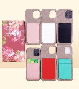 الحالات الهاتفية ذات البطاقات الفاخرة لـ iPhone 13 Promax 12 I 11 XS XSMAX XR Series Cases Designer Wallet Lychee Patter9857433