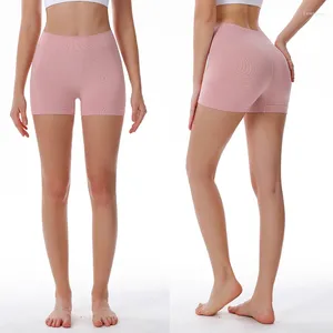 Shorts femininos Europa e Estados Unidos apertado sem costura yoga conjunto de quatro peças para mulheres correndo exercício fitness