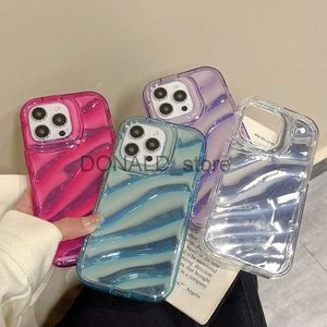 Obudowy telefonu komórkowego Luksusowe laserowe falerze falujące dla iPhone 11 Cover iPhone 13 14 15 Pro Max 12 XR 7 8 Plus XS SE 6 14PROMAX 13PRO SILICON FUNDA J240118