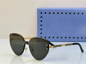 Sonnenbrille für Männer und Frauen, Sommer, 1624, Designer, klassisch, stilvoll, Outdoor-Fahrstil, Anti-Ultraviolett, Retro-Platte, Metallbeine, Dreieck, rahmenlose Brille, zufällige Box