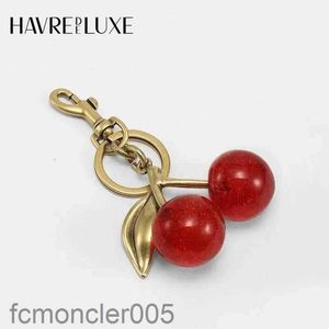 Lanyards 2024key Rings Bag Accessories Charm Handbag Pendant Coach Handbags Keychain Women's Exquisite Internetfamous Crystal Cherry c T7A0