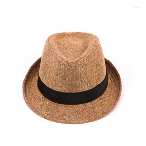 Beralar Erkeklerin Yakışıklı Şapkaları Caz Pamuk Keten Saf Şapka Taklit Güneş Visor Moda Aksesuarları