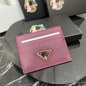 SIGNATURE CARD CASE New Women Passport Holder Luxury Coin Purse Fashion Mini Wallet Credit Card Holder Long Wallet Ultra-thin Money Clip Compact Purple