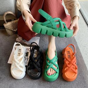 Abendschuhe Beige Sandaletten 2024 Sommer Clogs Keil Verkauf von Damen Knöchelriemen Espadrilles Plateau Cross Med Muffins Schuh Schwarz